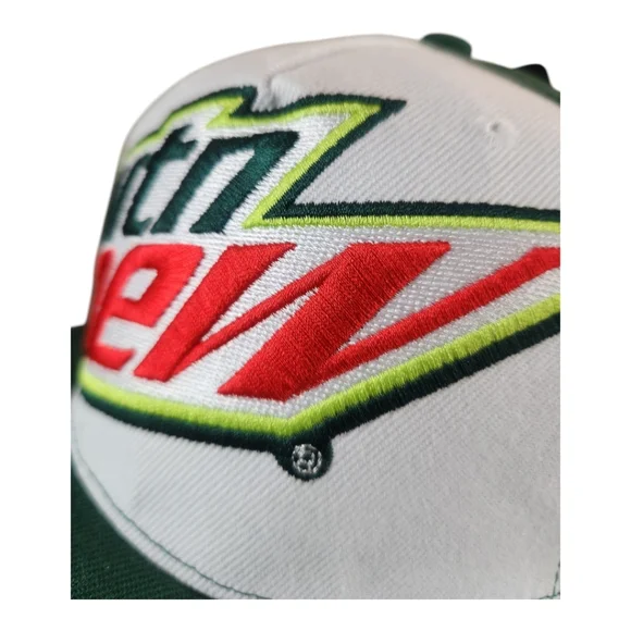Mountain Dew Embroidered Snap Back Hat Cap 2017 New Pugs OSFM Flat Bill - Picture 6 of 11